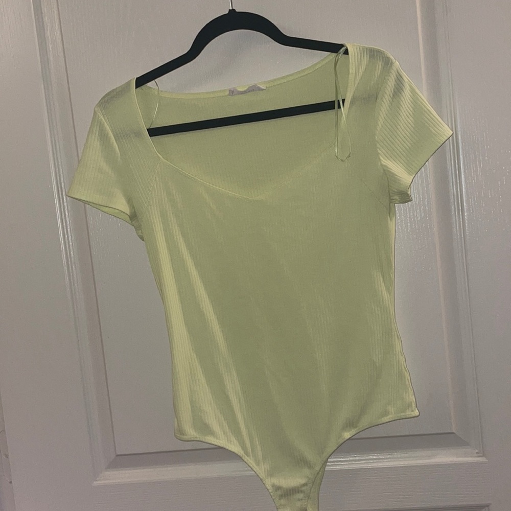 Neon yellow bodysuit size large